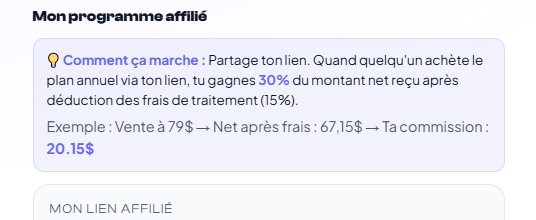 Gagner des commissions avec le programme d'affiliation ProsTracker